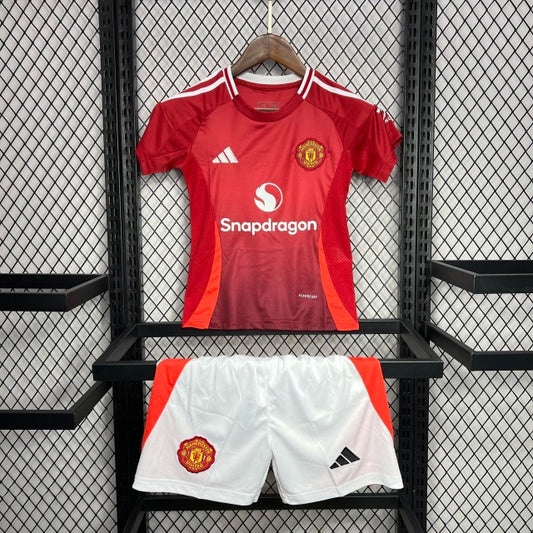 Manchester United Local 24/25 Conjunto Infantil